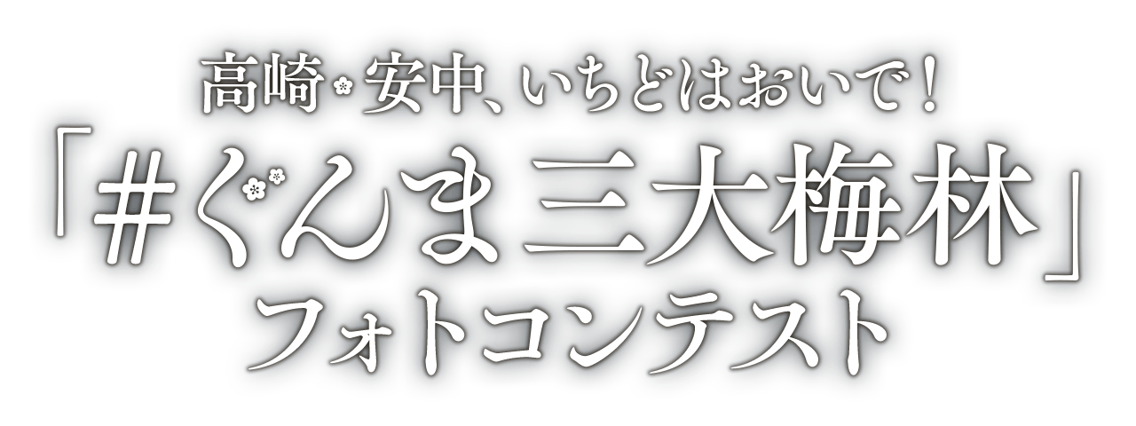 高崎・安中、いちどはおいで！「#ぐんま三大梅林」フォトコンテスト